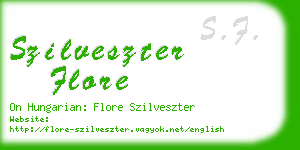 szilveszter flore business card